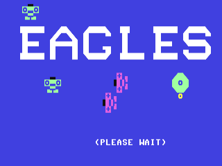 Eagles title screen for Commodore 64